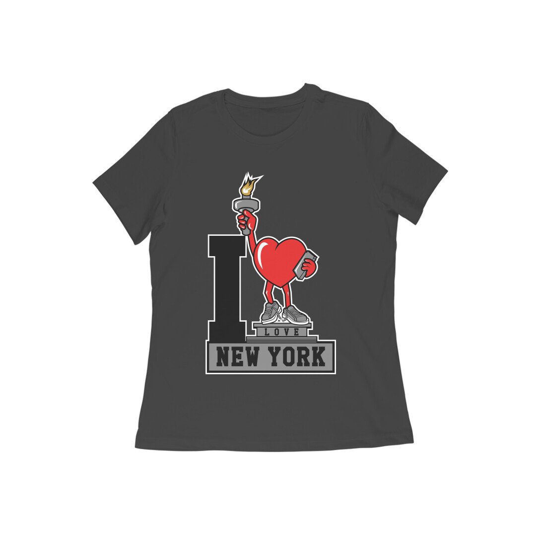 Women Round Neck - I Love New York - Image 3