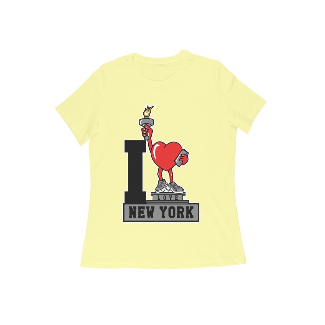 Women Round Neck - I Love New York - Image 5