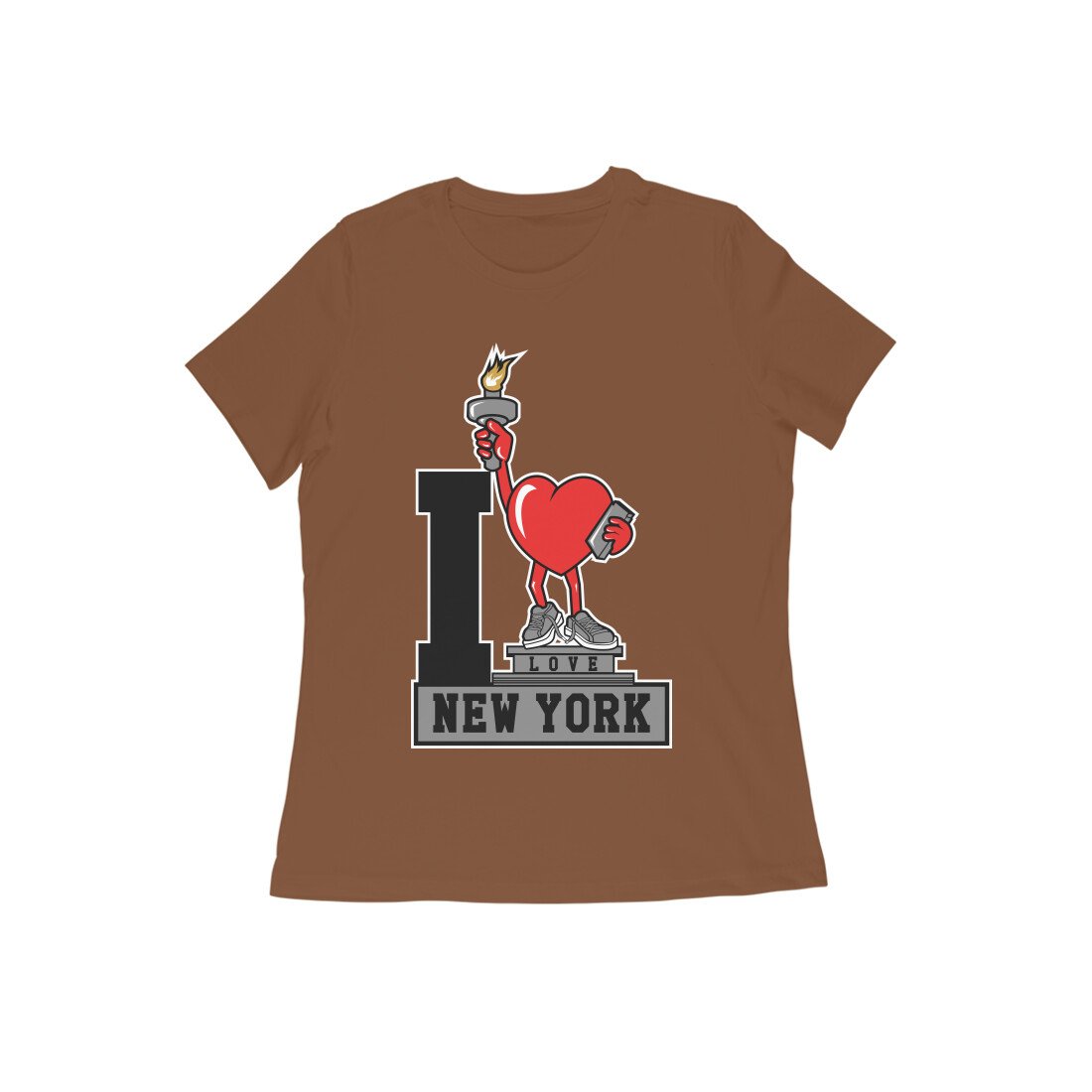 Women Round Neck - I Love New York - Image 7