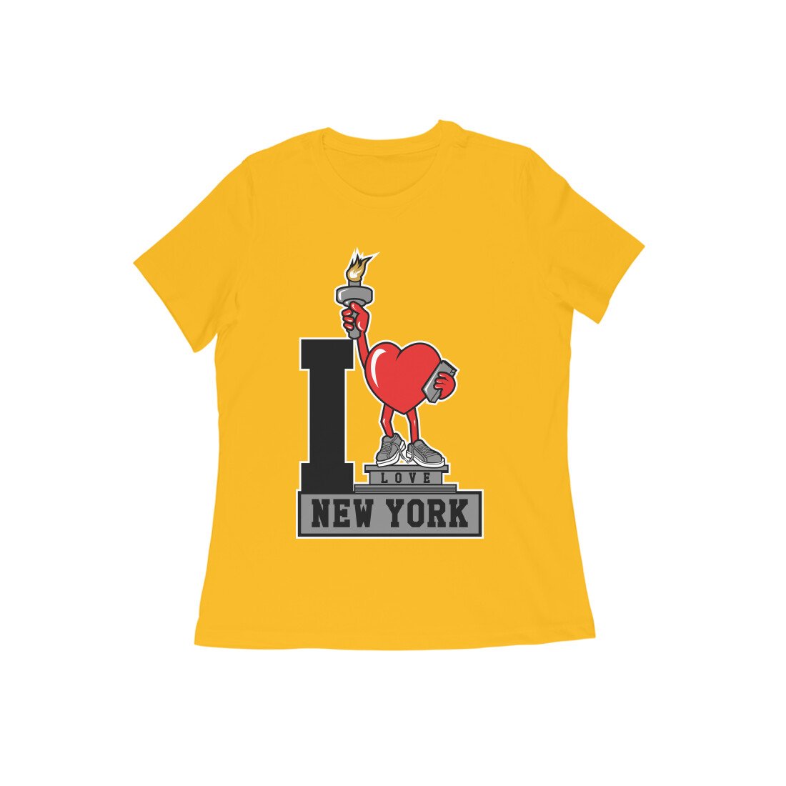 Women Round Neck - I Love New York - Image 9