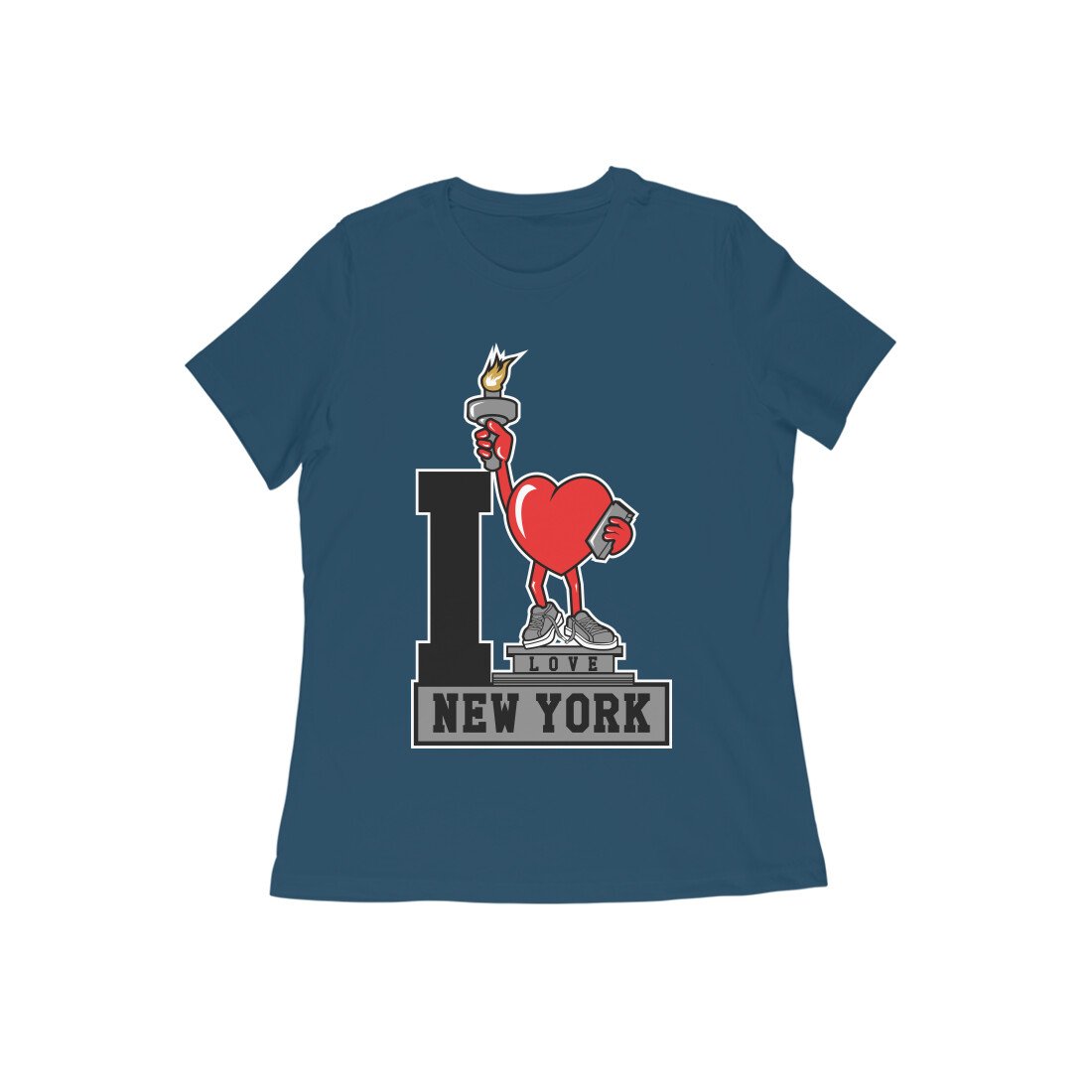 Women Round Neck - I Love New York - Image 15