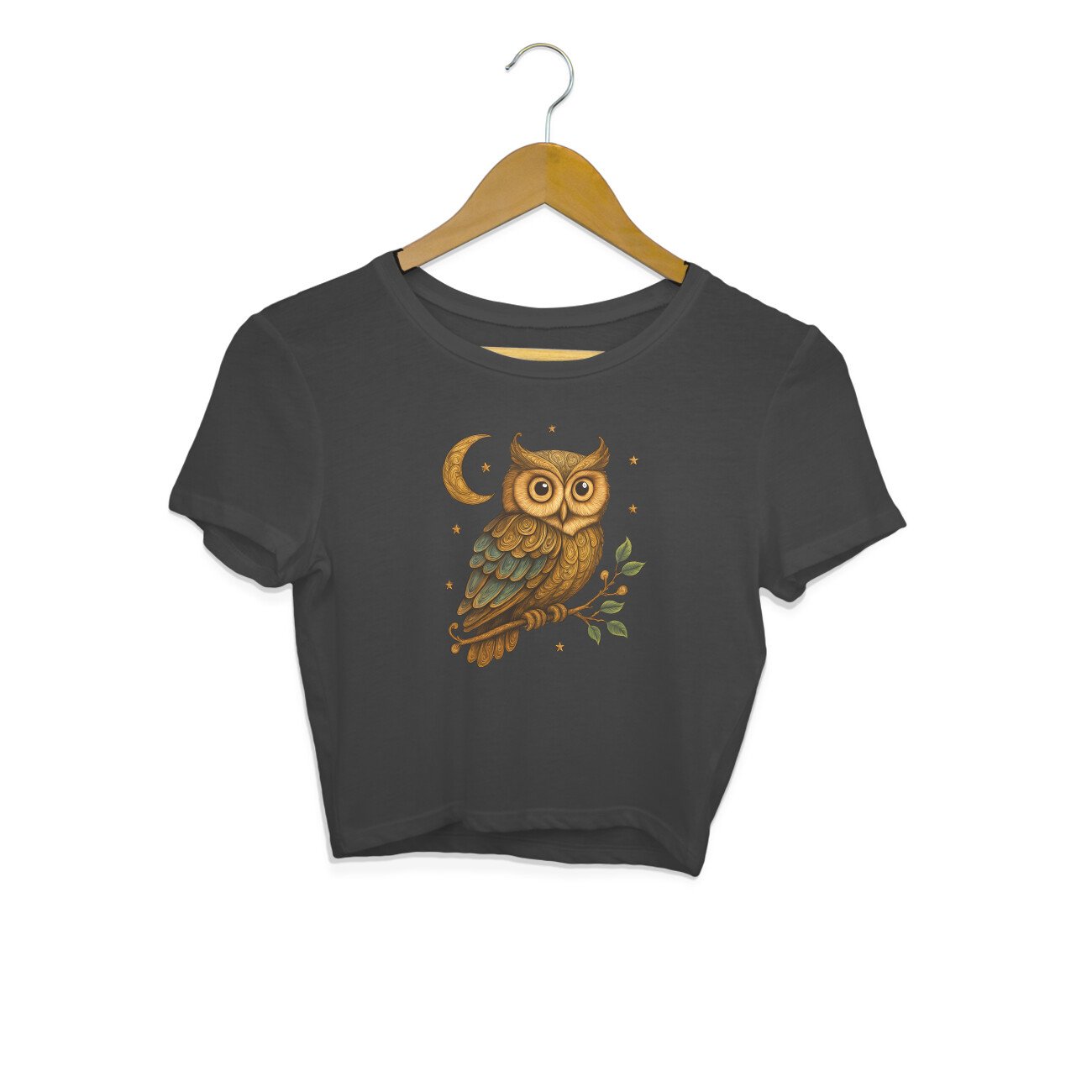Crop Top For Women - Owl Design - Image 3